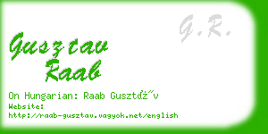 gusztav raab business card